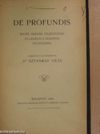 De Profundis