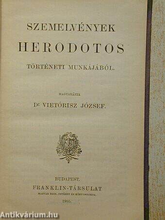 Szemelvények Herodotos történeti munkájából