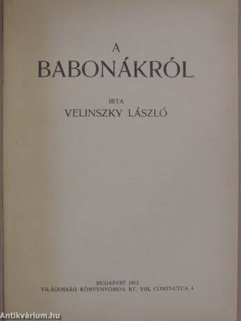 A babonákról