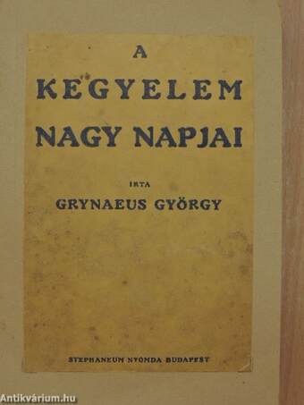 A kegyelem nagy napjai