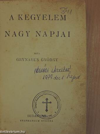 A kegyelem nagy napjai