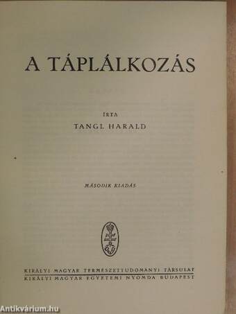 A táplálkozás