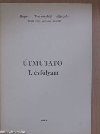 Útmutató I. évfolyam