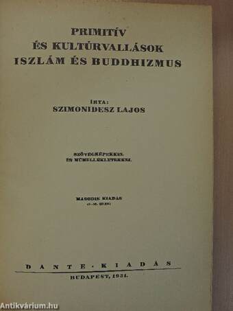 Primitív és kultúrvallások, iszlám és buddhizmus