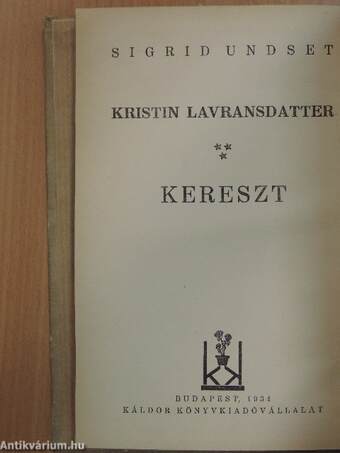 Kristin Lavransdatter III.