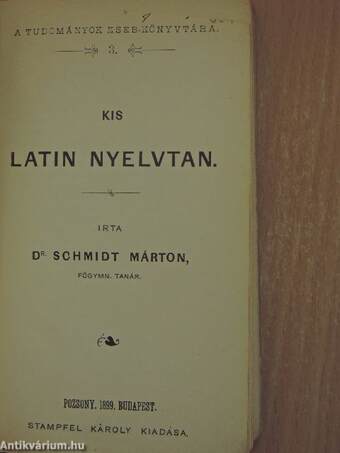 Kis Latin nyelvtan