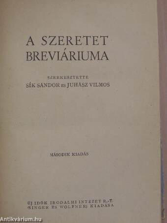 A szeretet breviáriuma