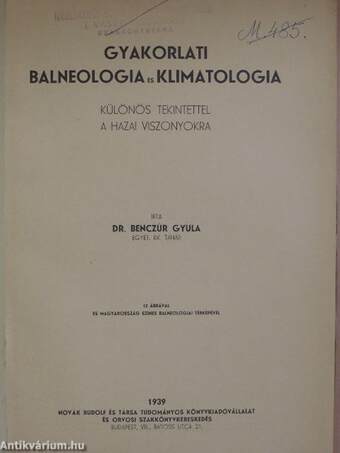 Gyakorlati balneologia és klimatologia