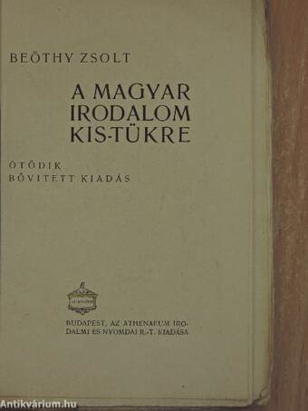 A magyar irodalom kis-tükre