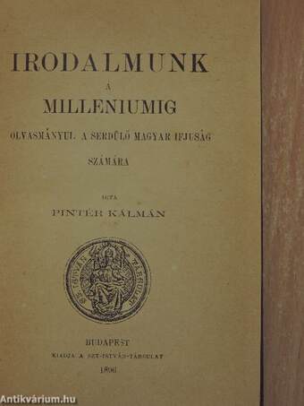 Irodalmunk a milleniumig