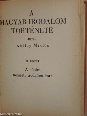 A magyar irodalom története I-III.