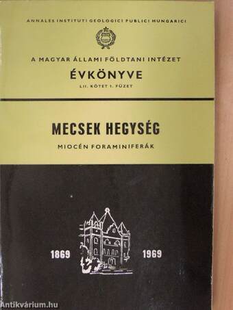 A Magyar Állami Földtani Intézet évkönyve LII. kötet 1. füzet