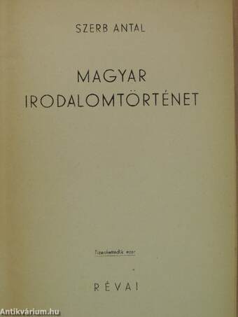 Magyar irodalomtörténet