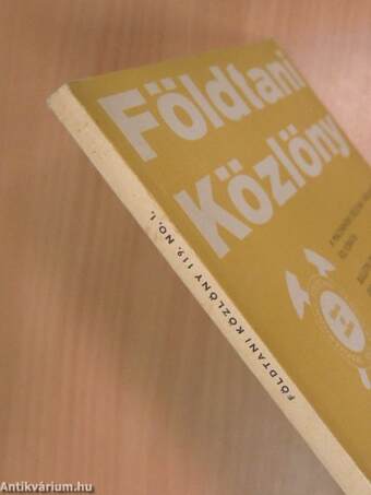 Földtani Közlöny 1989/1-4.