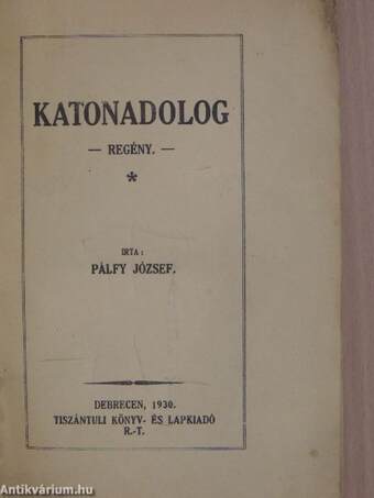 Katonadolog