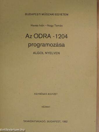 Az Odra-1204 programozása