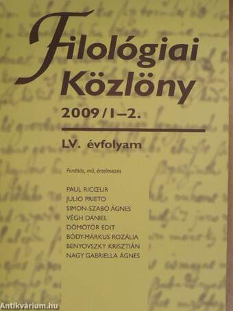 Filológiai Közlöny 2009/1-2.