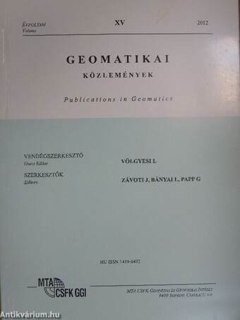 Geomatikai közlemények XV.