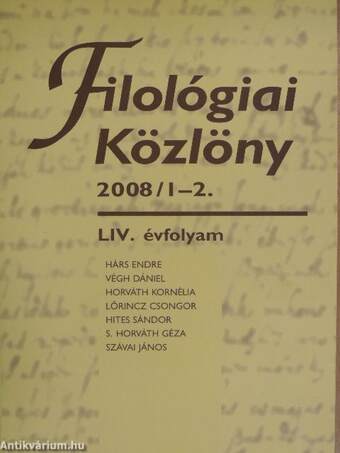 Filológiai Közlöny 2008/1-2.