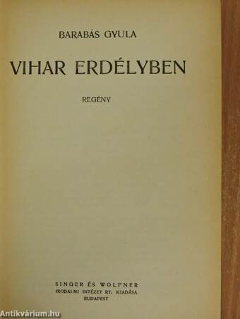 Vihar Erdélyben