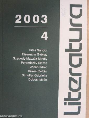 Literatura 2003/4.