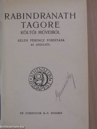 Rabindranath Tagore költői műveiből!A mandarin/Négylábuak és többlábuak/Bonaparte Napoleon