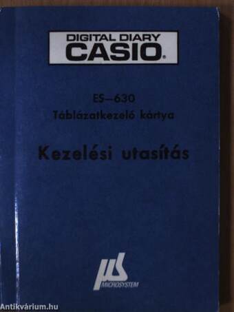 Digital Diary Casio ES-630 Táblázatkezelő kártya - Power spreadsheet kártyával