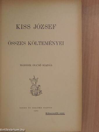 Kiss József összes költeményei