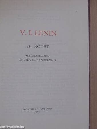 V. I. Lenin összes művei 18.