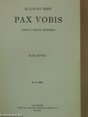 Pax Vobis I-III.