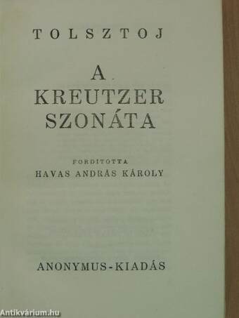 A Kreutzer szonáta