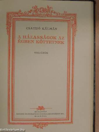 Az új rokon/A házasságok az égben köttetnek