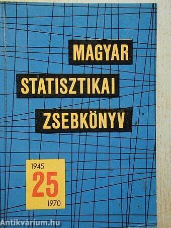 Magyar statisztikai zsebkönyv 1970.