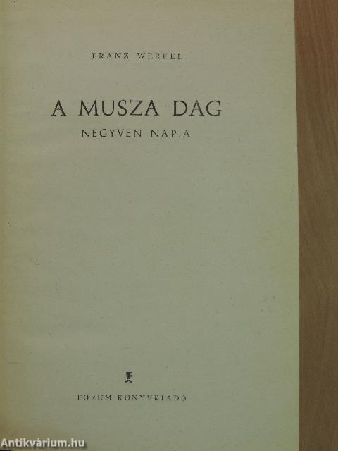 A Musza Dag negyven napja