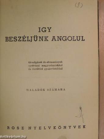 Igy beszéljünk angolul