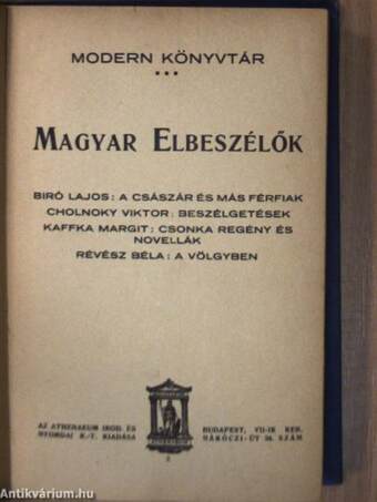 Magyar Elbeszélők I.