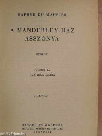 A Manderley-ház asszonya