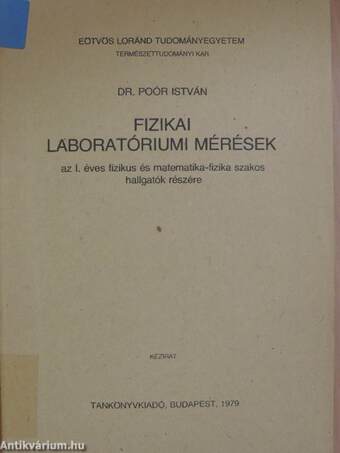 Fizikai laboratóriumi mérések