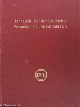 Jahrbuch 1931 der Deutschen Versuchsanstalt für Luftfahrt