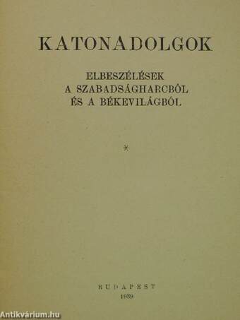 Katonadolgok