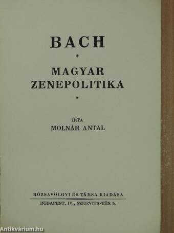 Bach/Magyar zenepolitika