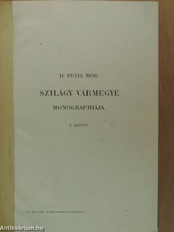 Szilágy vármegye monographiája I-VI.