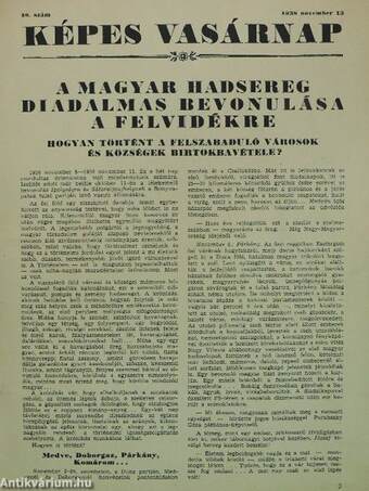 Képes Vasárnap 1938. november 13.