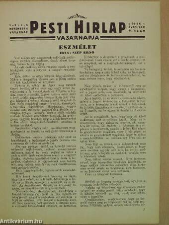 A Pesti Hirlap Vasárnapja 1934. november 4.