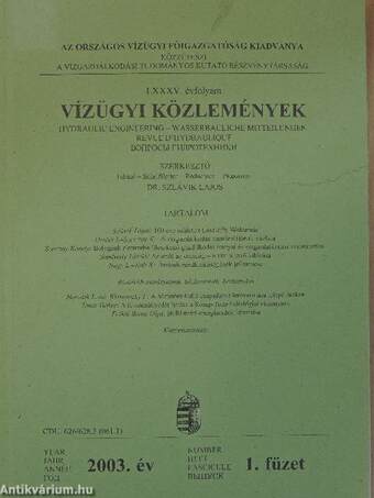 Vízügyi Közlemények 2003/1.