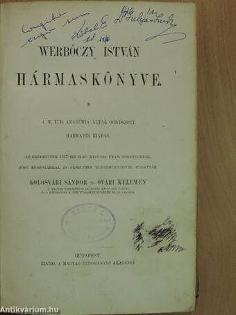 Werbőczy István Hármaskönyve