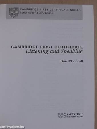 Cambridge First Certificate - Listening and speaking