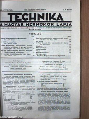 Technika 1931. március-április