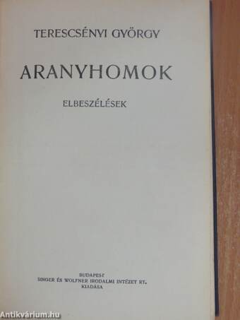 Aranyhomok