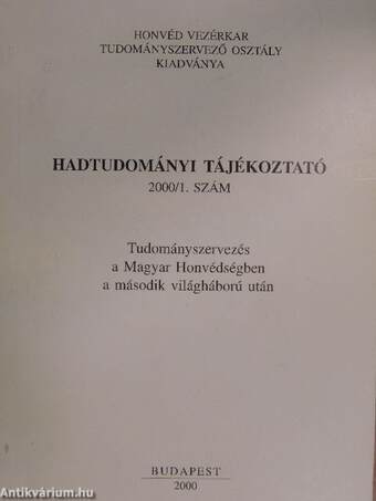 Hadtudományi tájékoztató 2000/1.